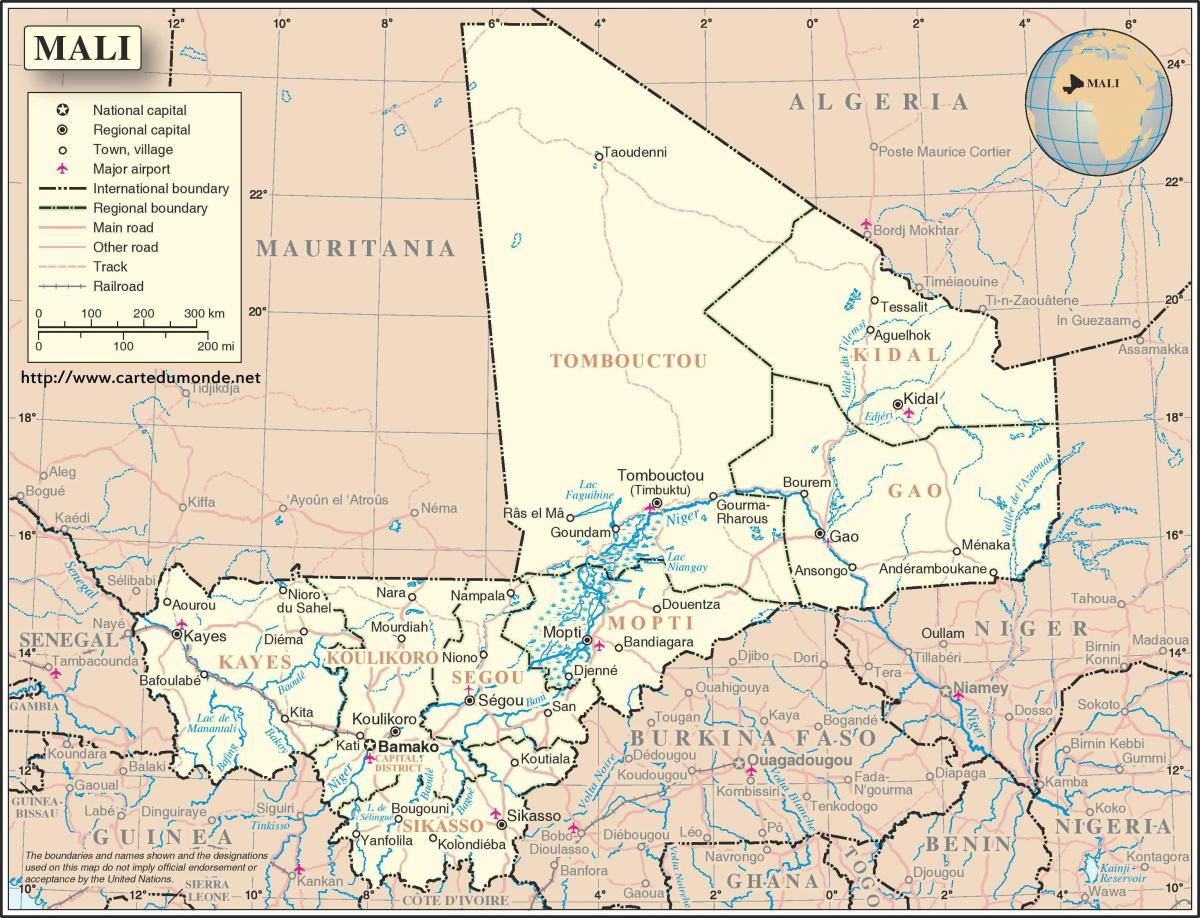 zemljevid Mali